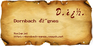 Dornbach Ágnes névjegykártya