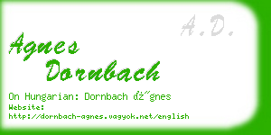 agnes dornbach business card